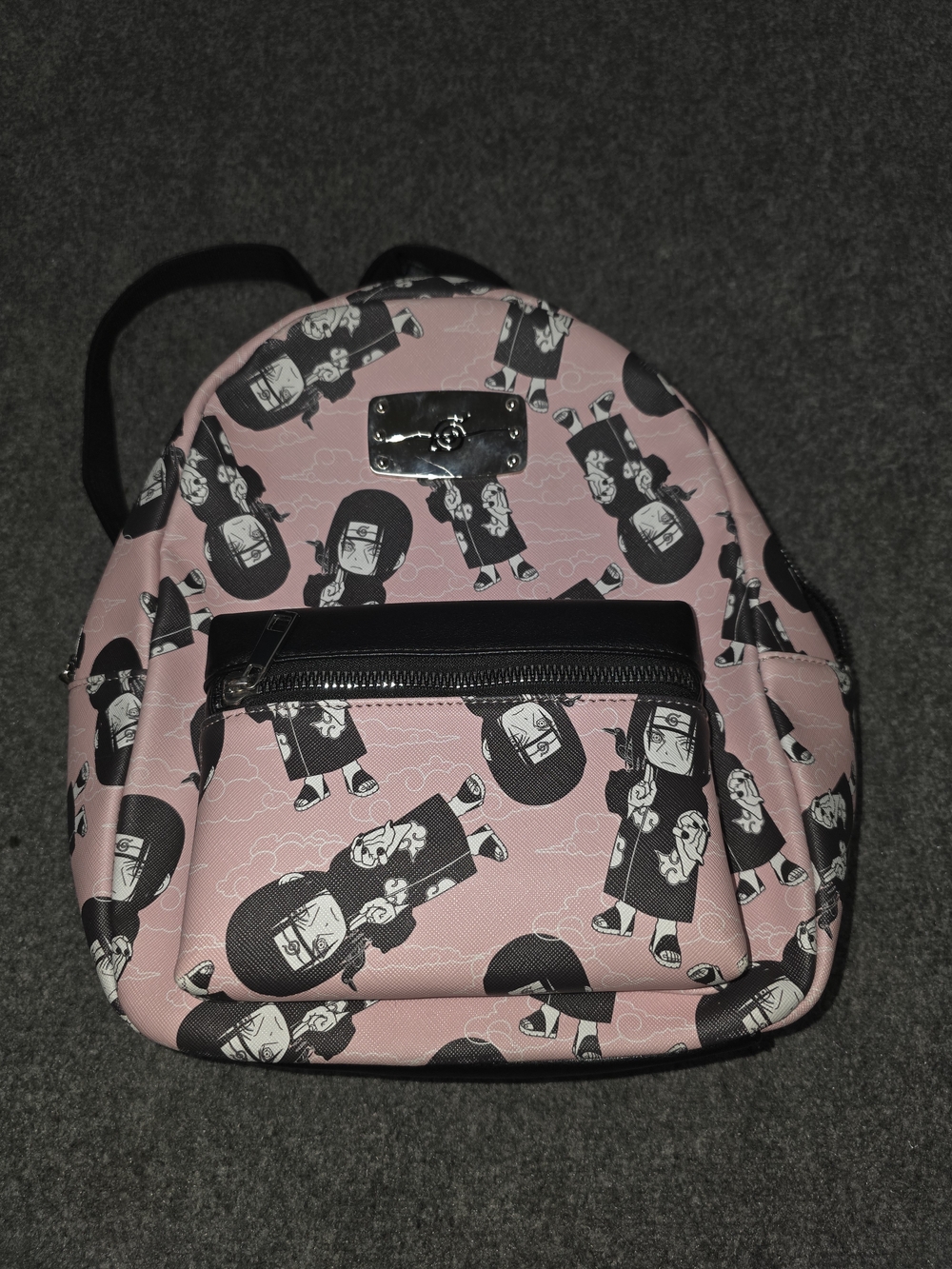 Naruto Pink Character Print Mini Backpack